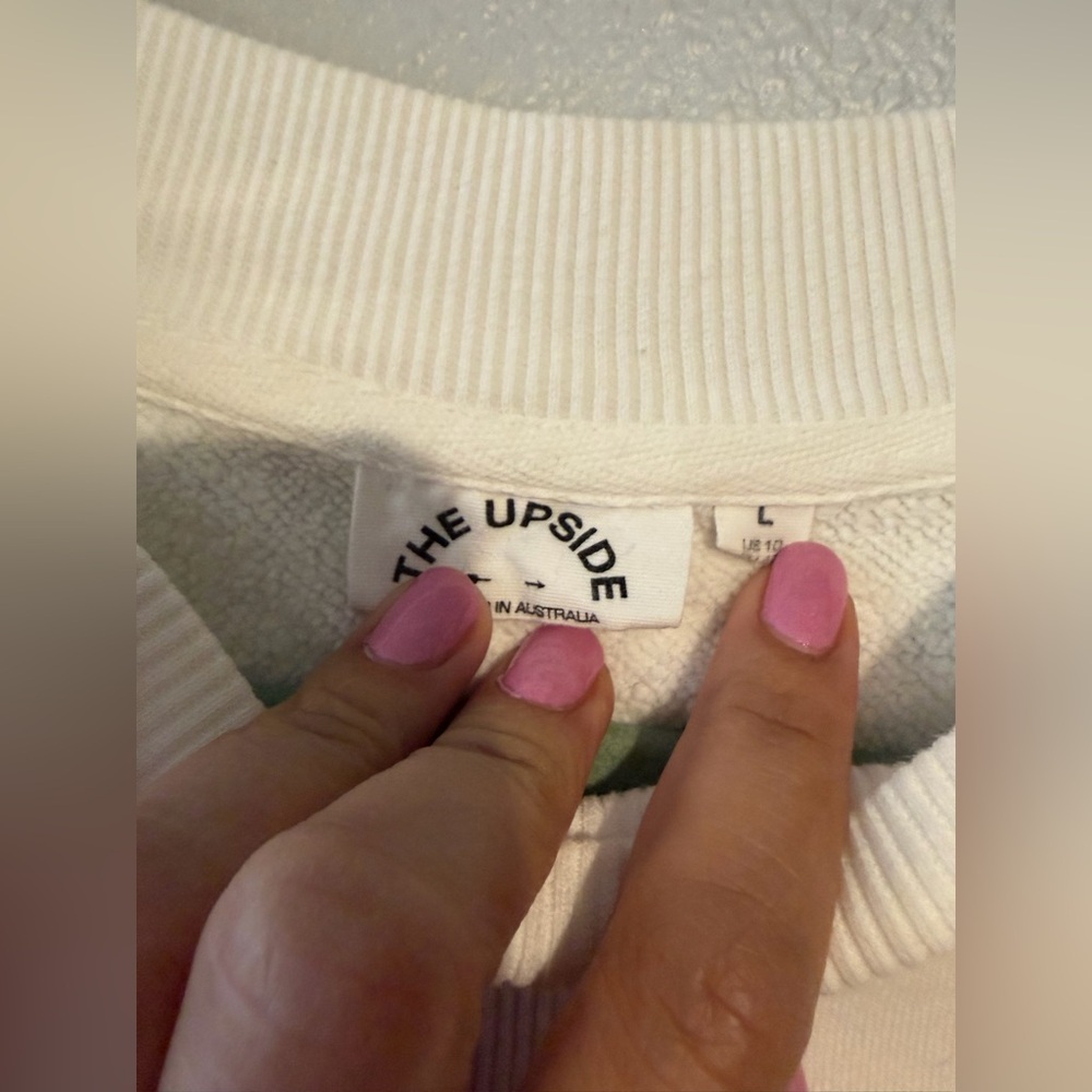 The Upside Topspin Dominique Crew Neck Long Sleeve Pickleball Sweatshirt - Picture 3 of 4